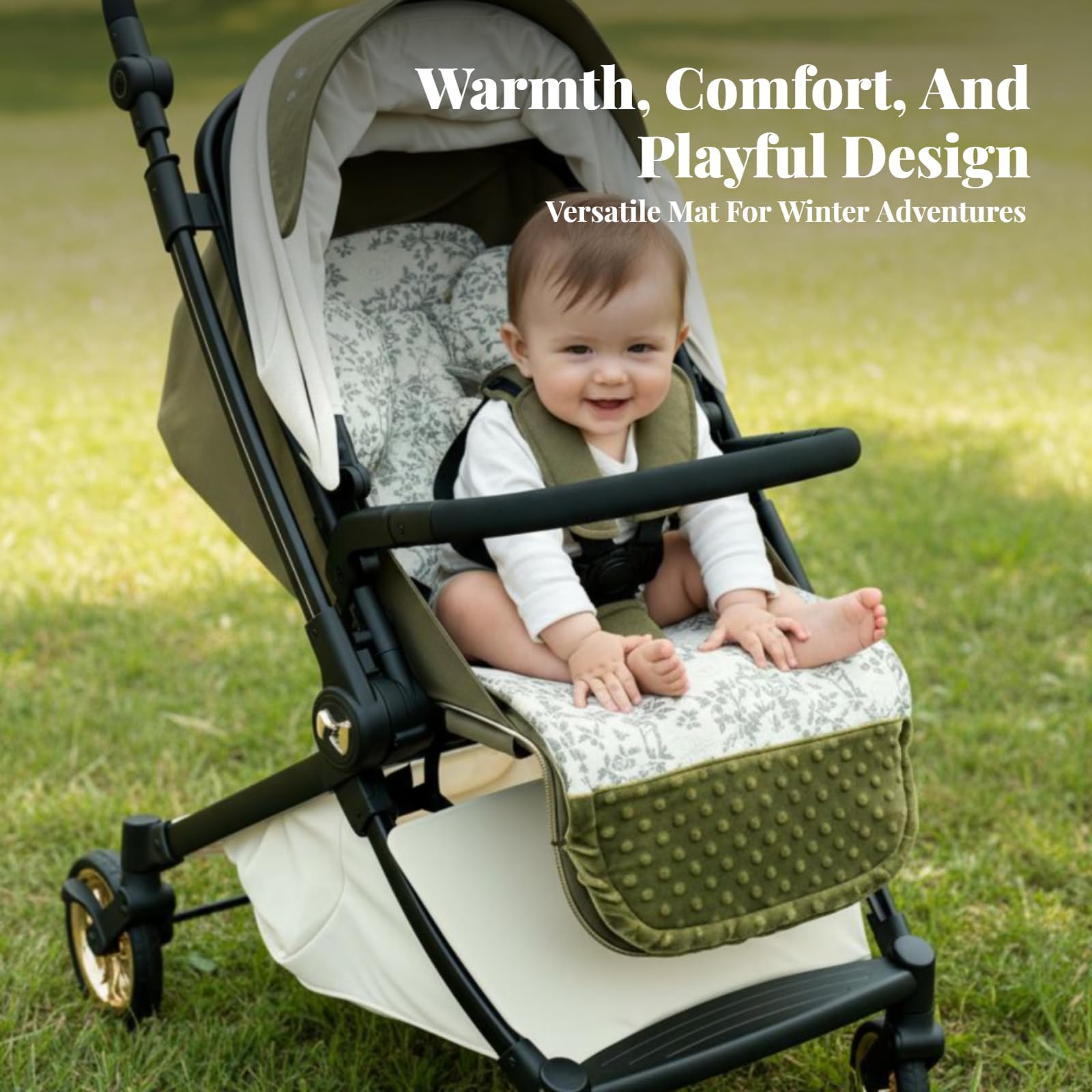 MagiDeal Cuscino con Cuscino Rimovibile E Fondo Gommoso Materassino da Nanna per Passeggini Universali Tappetino da con Imbottitura Spessa per il Comfort E La dei Neonati Adatto per, color to 4