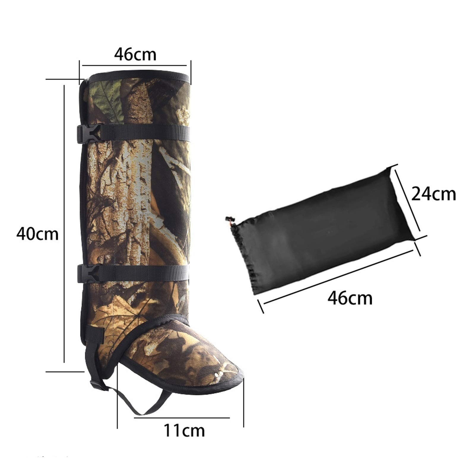 XLTFUC Jambières De Guêtres De La Jambe De Neige Courte, Camouflage De Randonnée En Plein Air Leggings De Garde-boue, Randonnée, Chasse Sauvage Et Piqûres Anti-serpents
