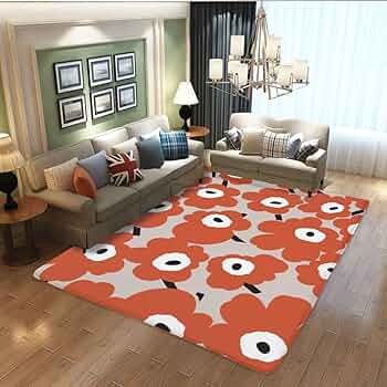Amazon｜マリメッコ 花柄 カーペット ラグ ラグマット 200×150cm