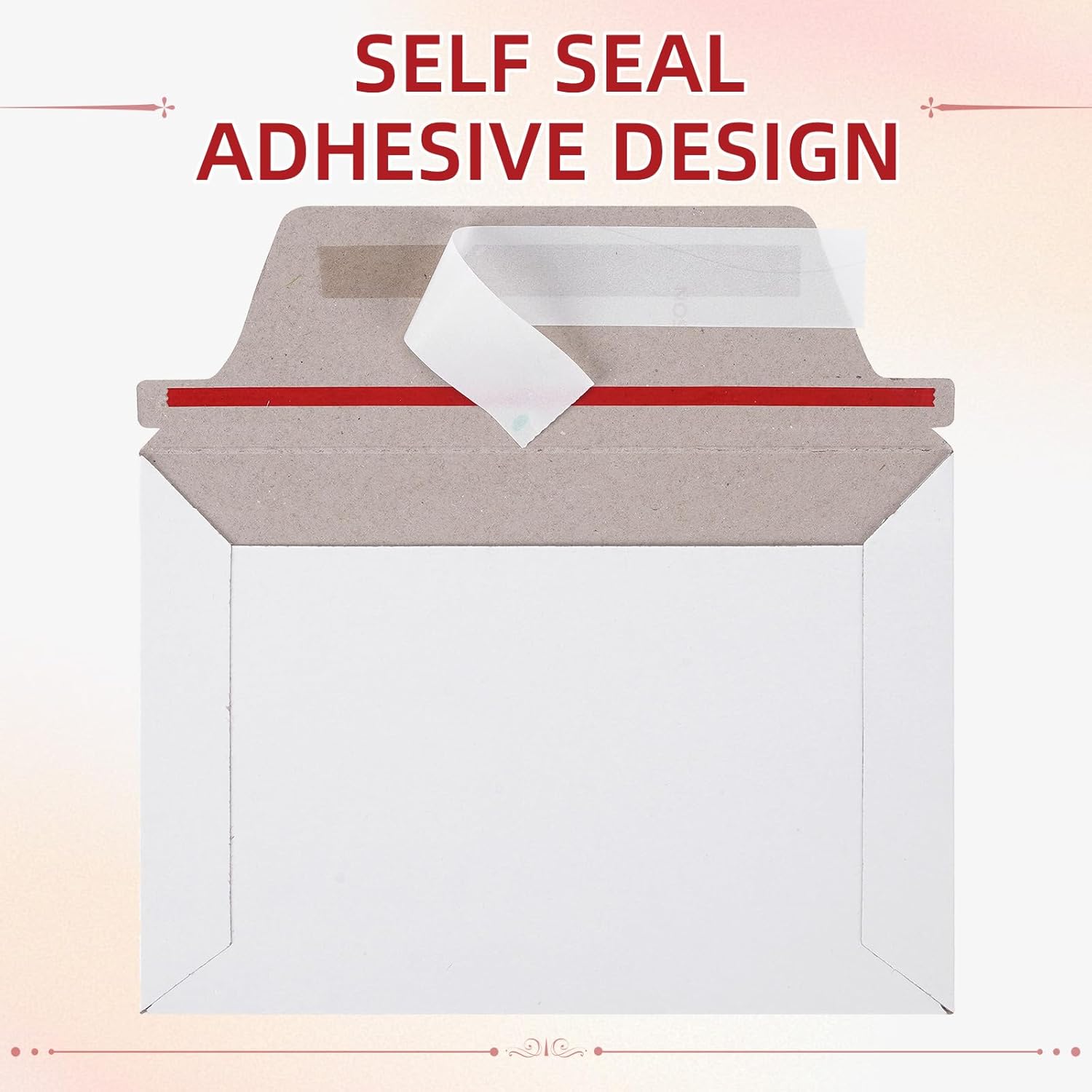 240 Pack 6.5" x 4.5" Self Seal Envelopes Photo Document Mailers, Stay Flat Rigid Mailers for 4x6 Cards, CD, Invitation, Postcard, Comic Book, Photos, Document