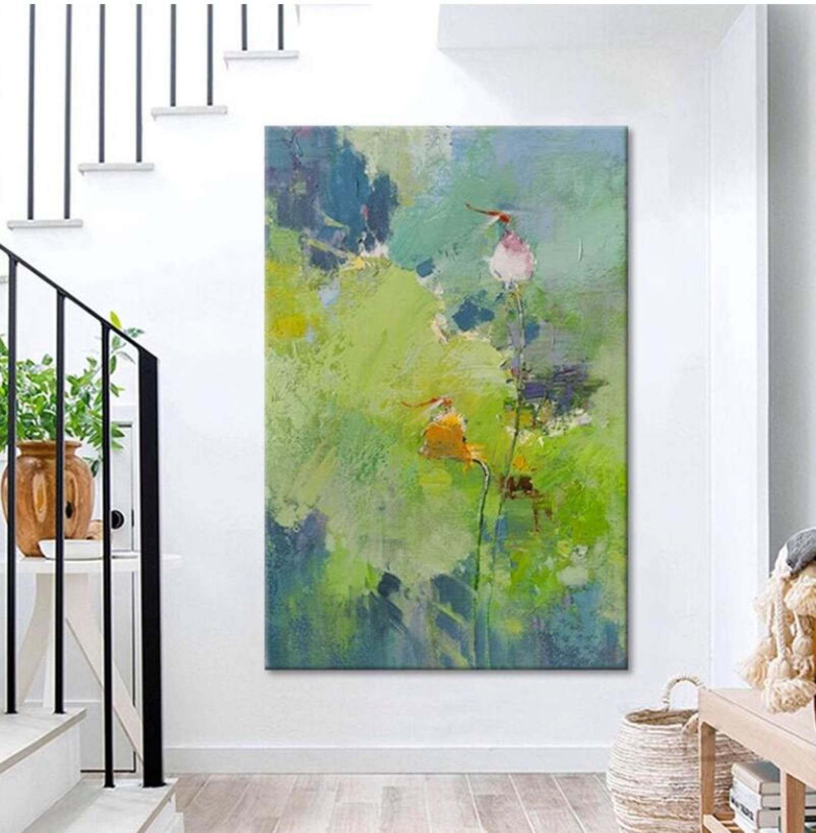 Peinture à l'huile sur toile grand format pour habiller un mur vide