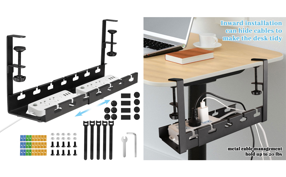 Cable Management Under Desk Extendable Under Desk Cable Management Tray ...