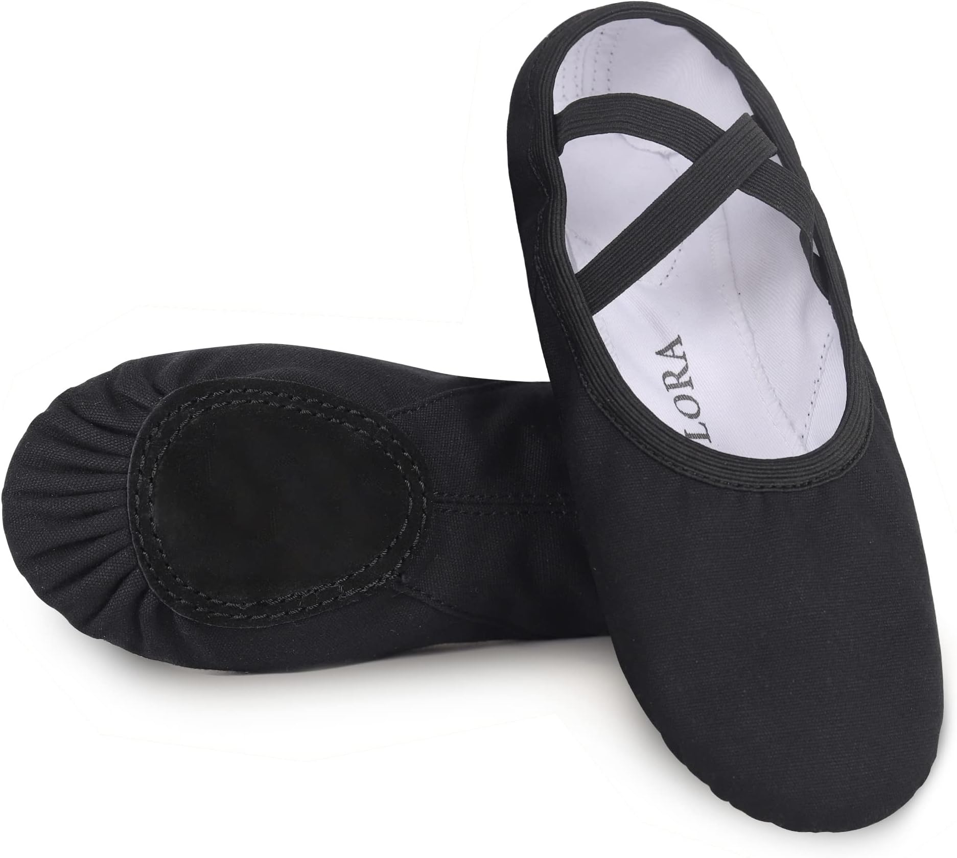OLORA Women's Ballet Shoes Canvas Dance Slippers Yoga Practice Shoes for Kids/Girls/Adults