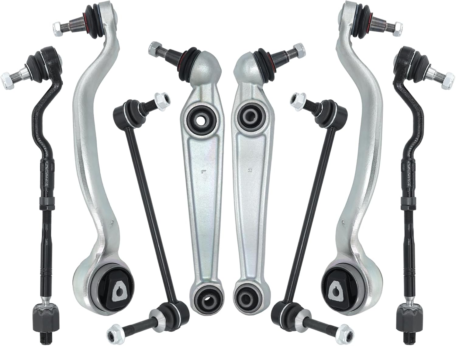 Control Arm, 8 Pcs E70 E71 Suspension Kit Tie Rods Assembly Sway Bar Links Compatible With 2007-2013 BMW X5 and 2008-2013 BMW X6