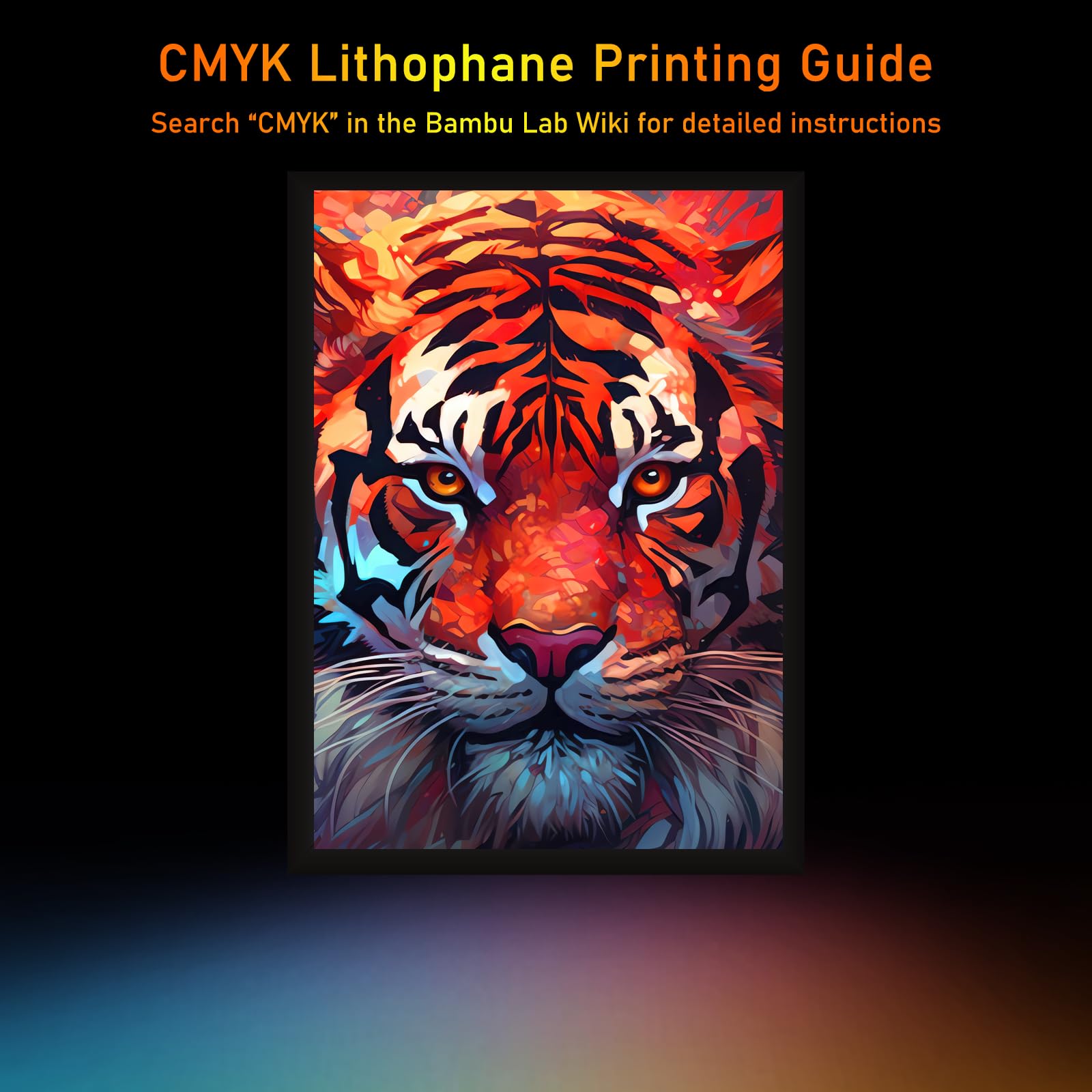 5-częściowy zestaw płyt LED do oświetlenia tylnego CMYK Lithophane dla BambuLab A1/A1 mini/P1P/P1S/X1C/X1E, panel do druku 3D, USB, dekoracja domu i biura