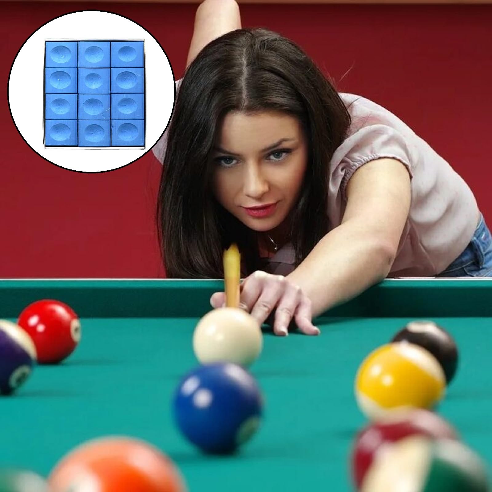 Gessetti Biliardo,Gesso da Biliardo,Standard Gessetto Biliardo,Gessetti per Stecche da Biliardo,Gessi Biliardo,Gessetto da Biliardo,Pool Cue Cubes, per Appassionati e Professionisti (12 pezzi)