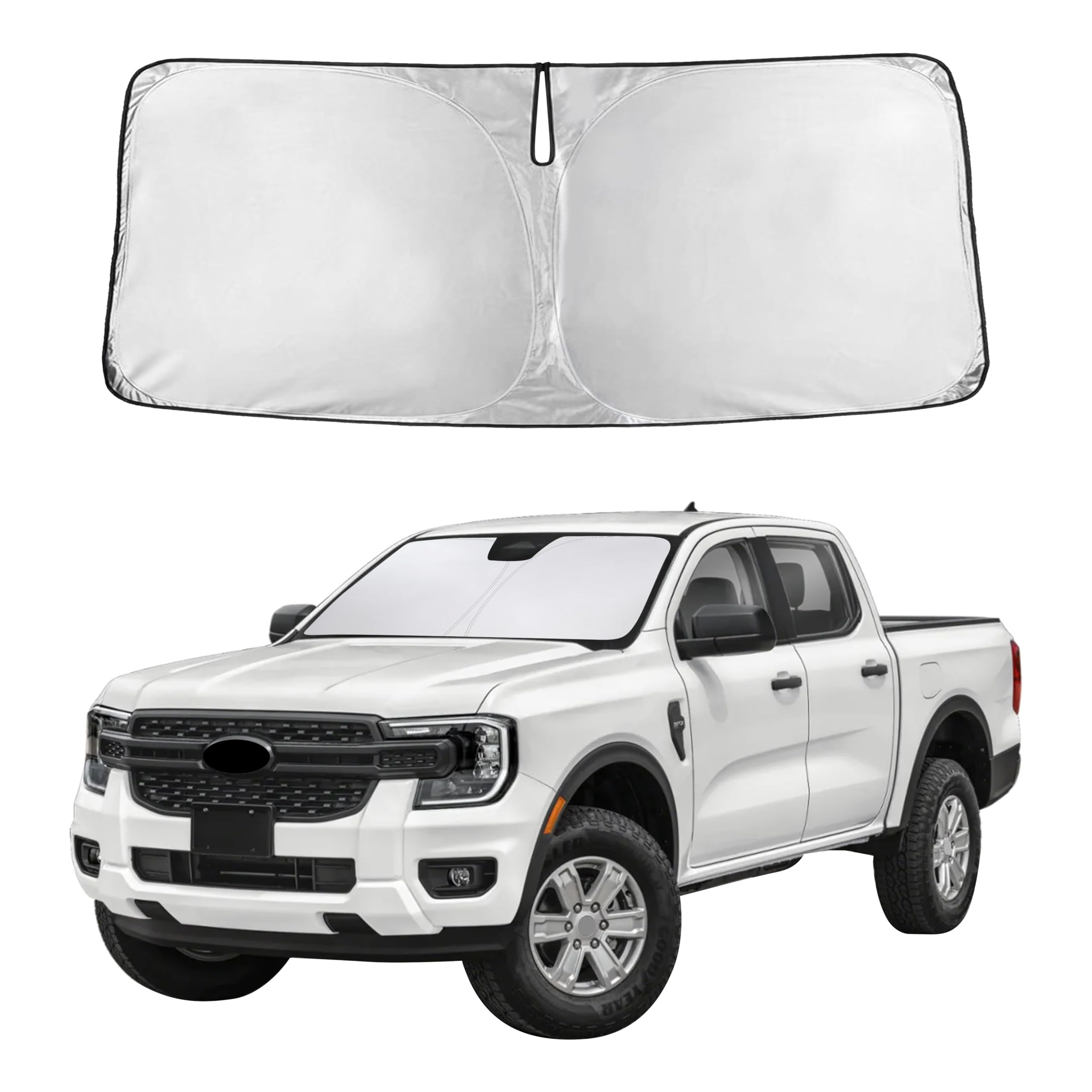 Autovir Windshields Sun Shade Fit for 2019-2024 2025 2026 Ford Ranger