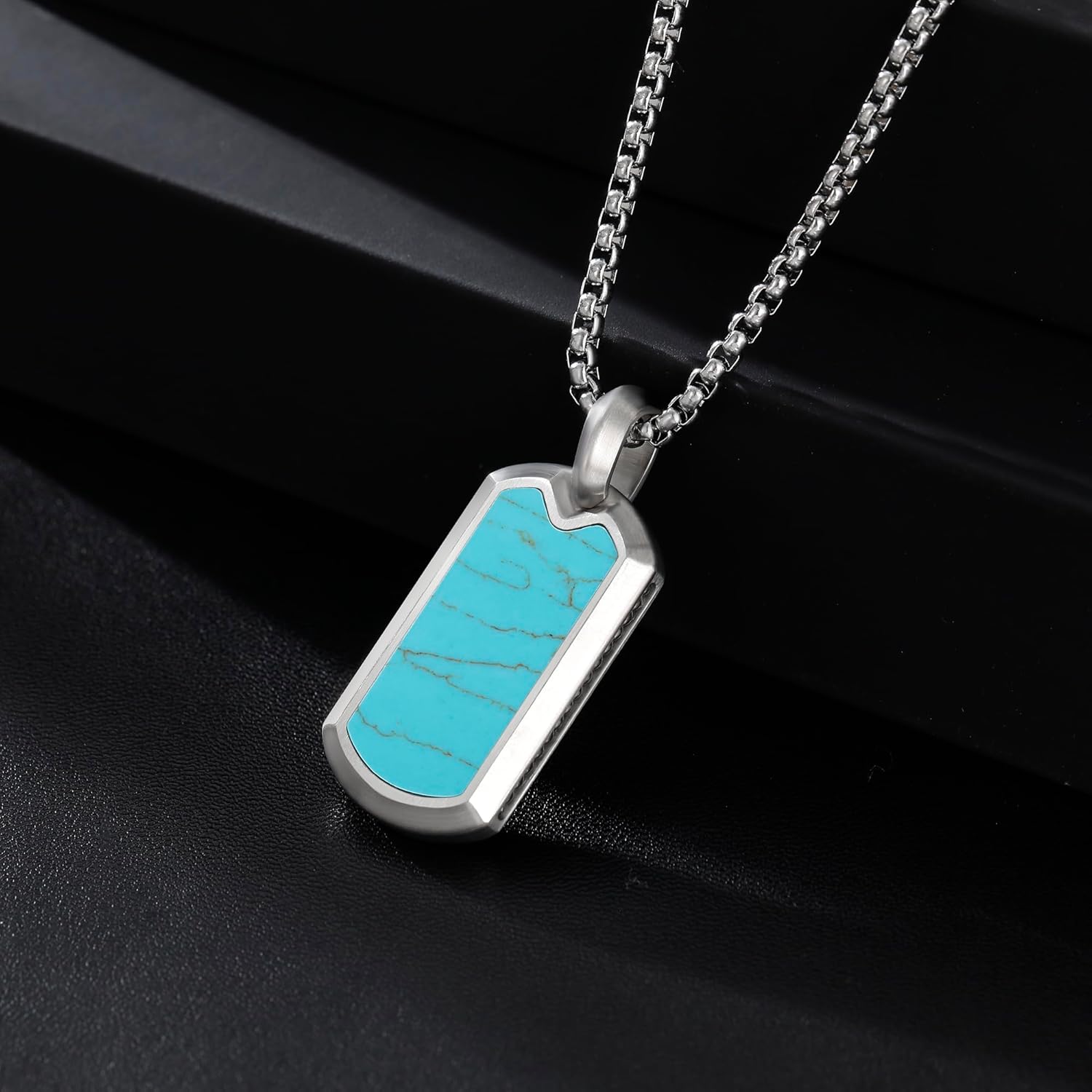 Amehyst Necklace for Men Onyx/Tigers eye/Lapis Lazuli/Pendant Necklace with Box Chian Valentine's Day gift - Image 5