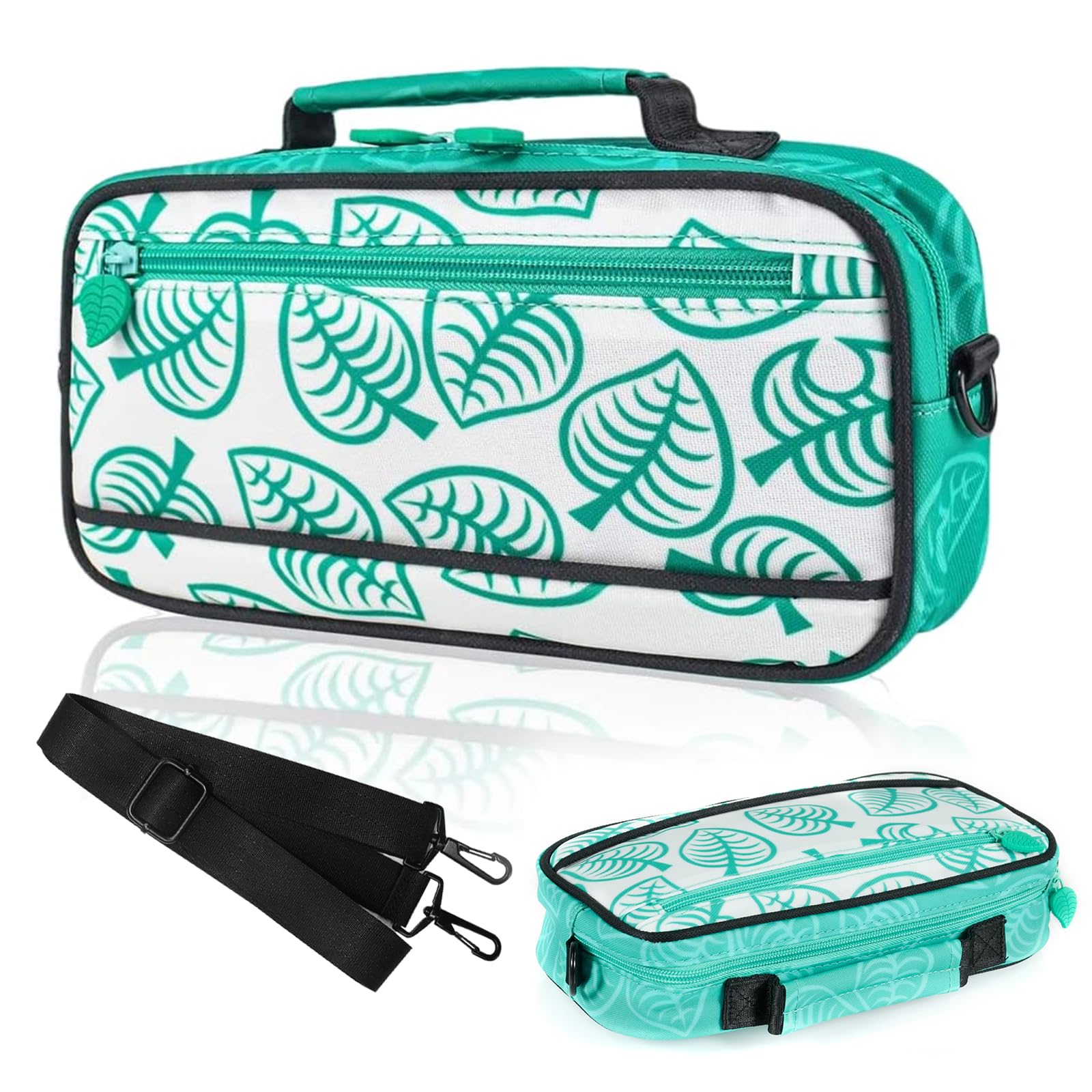 GOYERRNES Carrying Case Compatible with Nintendo Switch, Travel Bag for Switch/Lite Game Console with Adjustable Shoulder Strap for Switch Accessories, Dock, Joy Grip with, blue, Suitcase Organizer