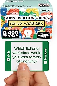400 Conversation Cards for Coworkers – Two Fun Teambuilding Games for Work – 2.5