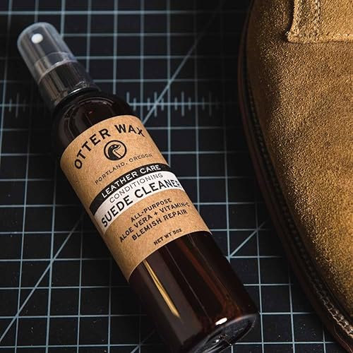 Miniatura 4 de Otter Wax Limpiador de cuero de gamuza y nobuck | 5 onzas | Totalmente natural | Seguro para el color | Eliminación de manchas multiusos y