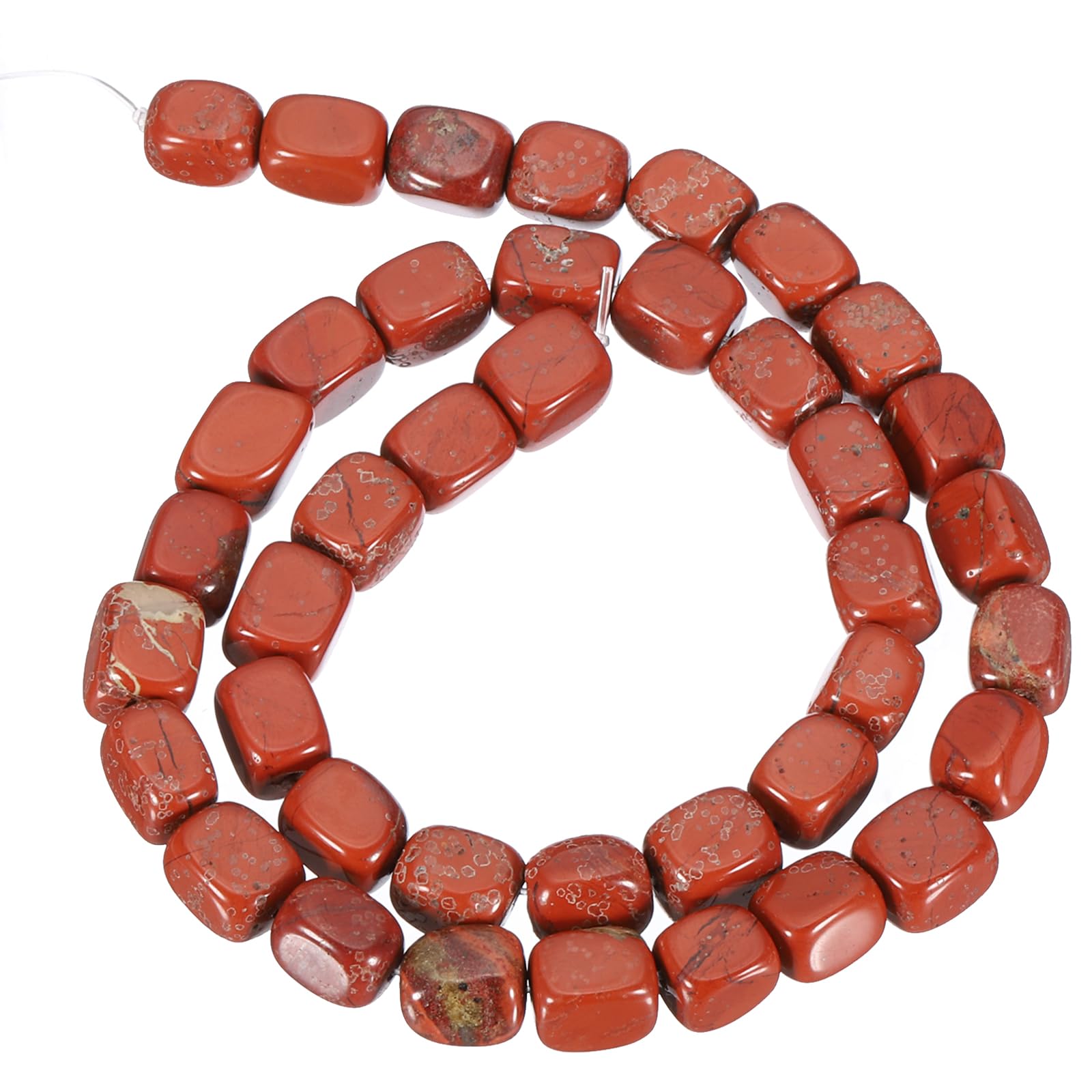 PATIKIL 12x8mm Natural Stone Deep Red Crystal Agate Beads for Jewelry Making 1 Strand 15"/38cm Cuboid Loose Spacer Beads - Image 4
