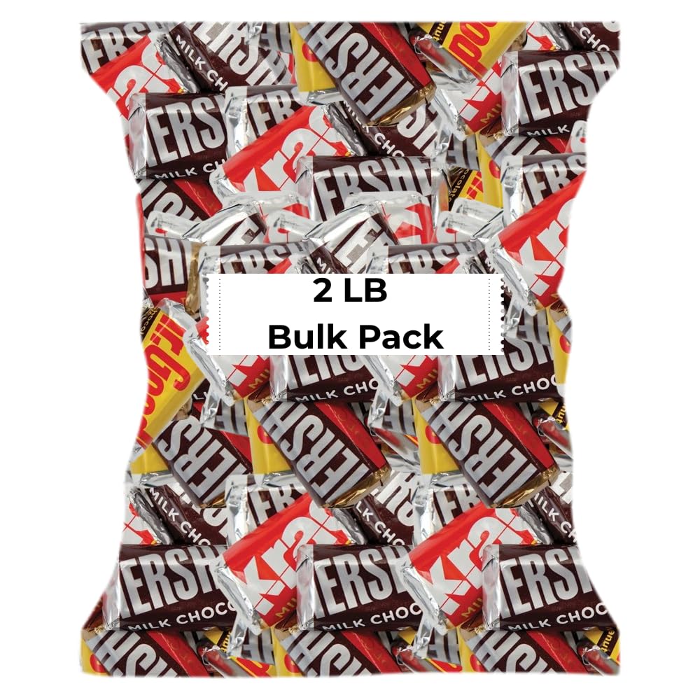 Candykrave Assorted Hersheyes Milk Chocolate Bar Candy -2lb Bulk Hersheyes MrGoodbar, Krackel, Dark & Milk Chocolate Bars candy, Bulk Chocolate Candy