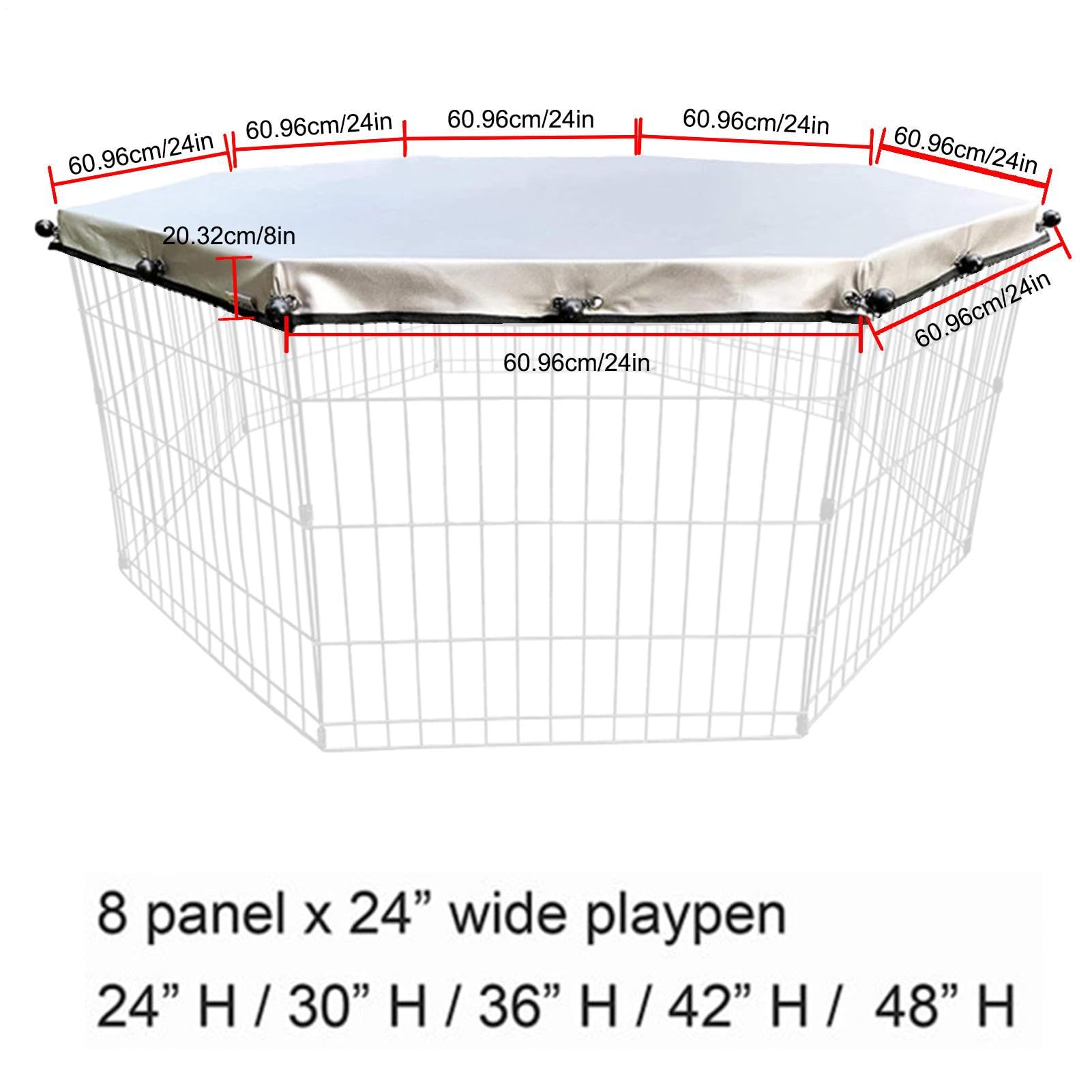 Cubierta de Malla para corralito para Perros, Jaula de Correr con Cierre Seguro, Cubierta Plegable para protección Solar, Cubierta de Corral para Cachorros, Adecuada para Seguridad al Aire