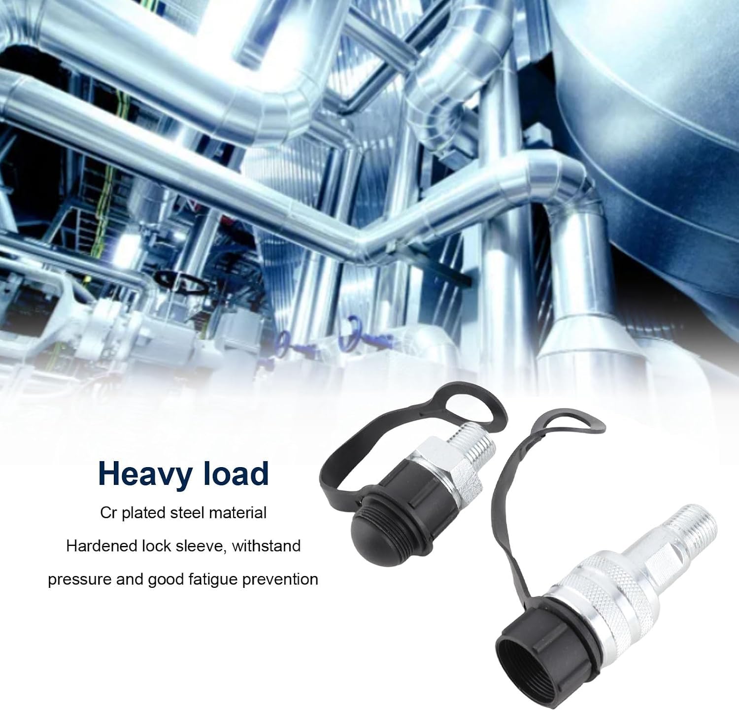 Hydraulic Quick Connect Coupling M16x1.5 Cr Plated Steel 70MPa with Check Valve for High Pressure Hose Systems