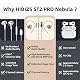 Hidizs ST2 Pro USB-C Earphones Wired, Dual Magnetic Circuit 10mm Dynamique Drivers in Ear Monitor, ESS ES9218AC Pro DAC Chip, HD Mic, in-Line Control, Tpye-C Headphones DSP, OFC Cable, Transparent Product Image 2