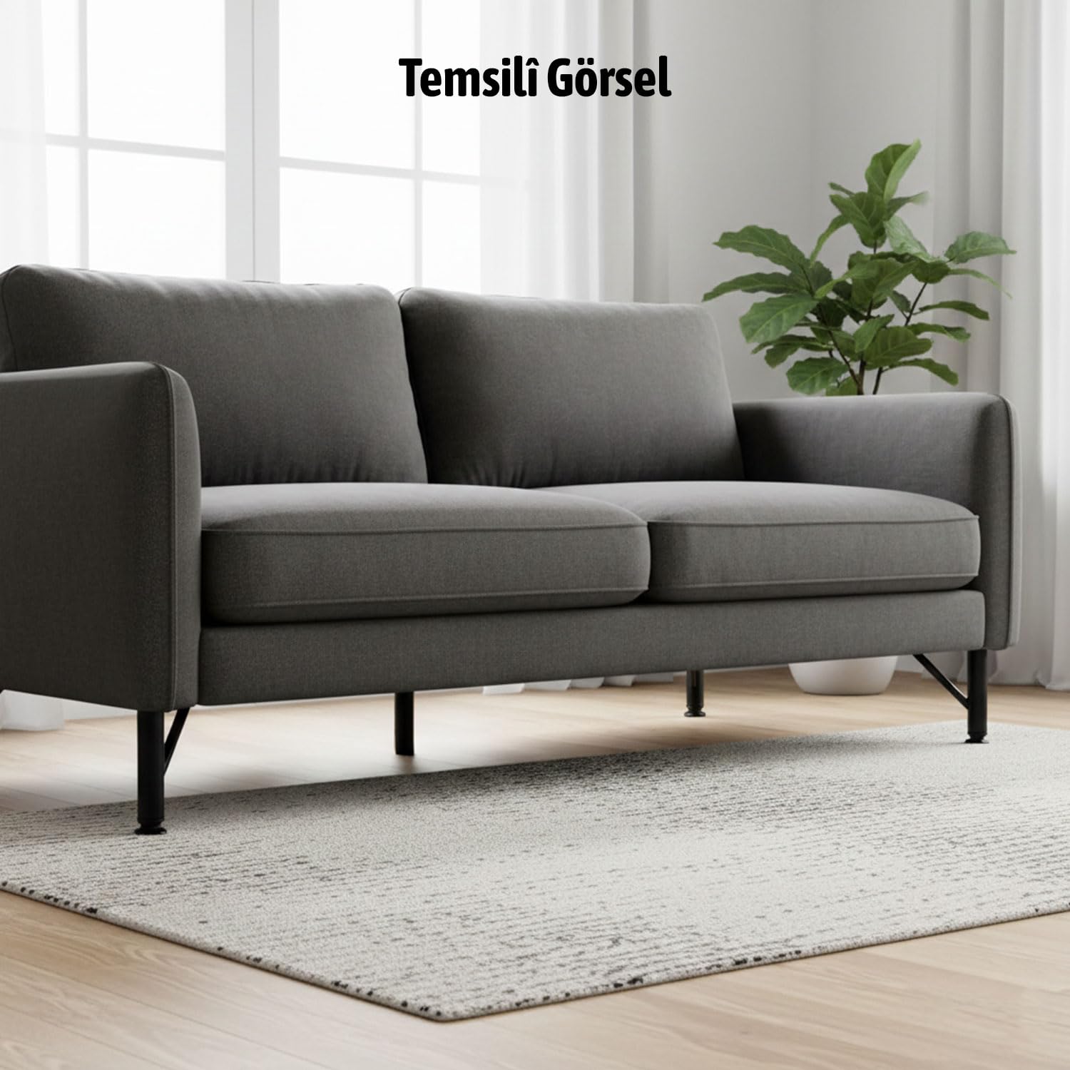Üçgen Siyah Metal 20 cm Mobilya Ayağı Modern Koltuk Kanepe Dayanıklı Tv Ünitesi Ayağı Ayakları