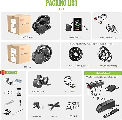 Miniatura 5 de Velocímetro Bafang BBSHD, BBS02B, eléctrico, para motor de bicicleta, 1,000 vatios, 750 vatios, 500 vatios, kit de conversión para bicicleta