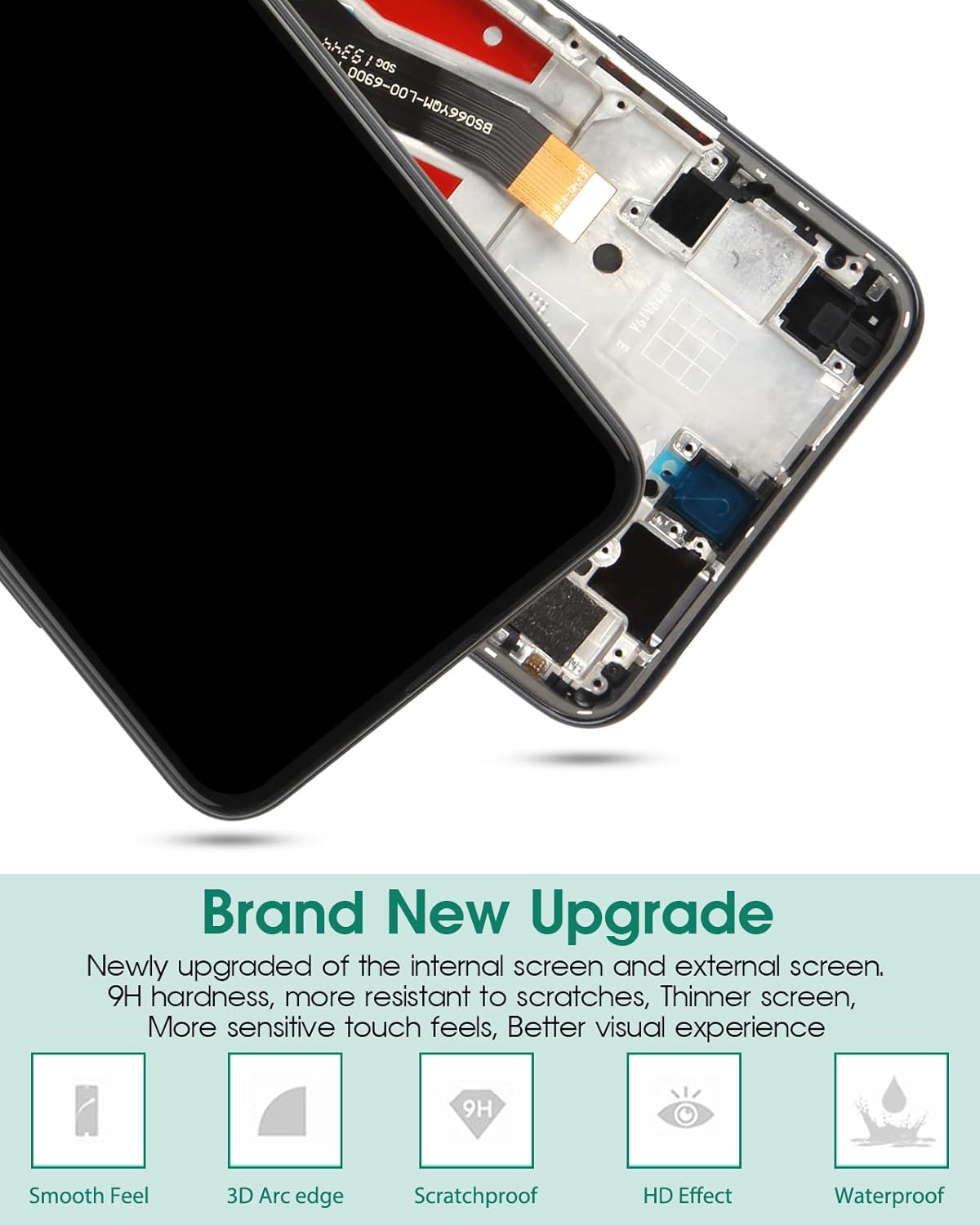 for Huawei Honor 9X Screen Replacement STK-LX1 for Huawei Y9 Prime 2019 LCD for Huawei P Smart Z Display for STK-L21 STK-L22 STK-LX3 for Enjoy 10 Plus Digitizer Touch Screen Repair Part with Frame