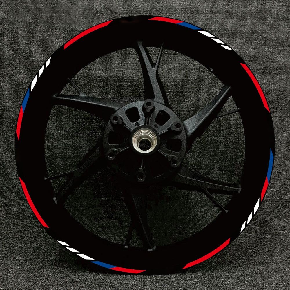 QIZUN Reflective Motorcycle Wheel Hub Stickers Rim Tape Decals Stripe