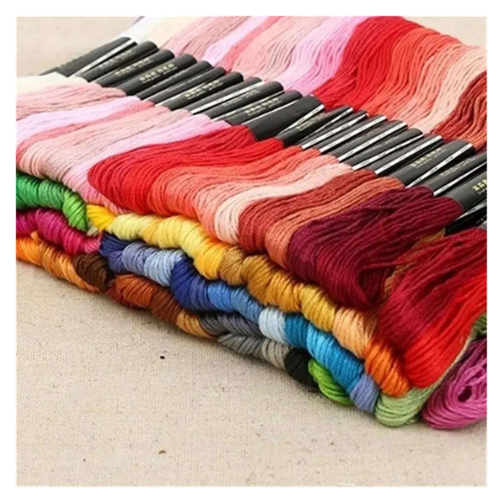 Hilos Punto de Cruz 15-200 hilo de bordar Multicolor, hilos punto cruz, ovillos costura algodón, Kit madejas, herramienta DIY(150 colors)