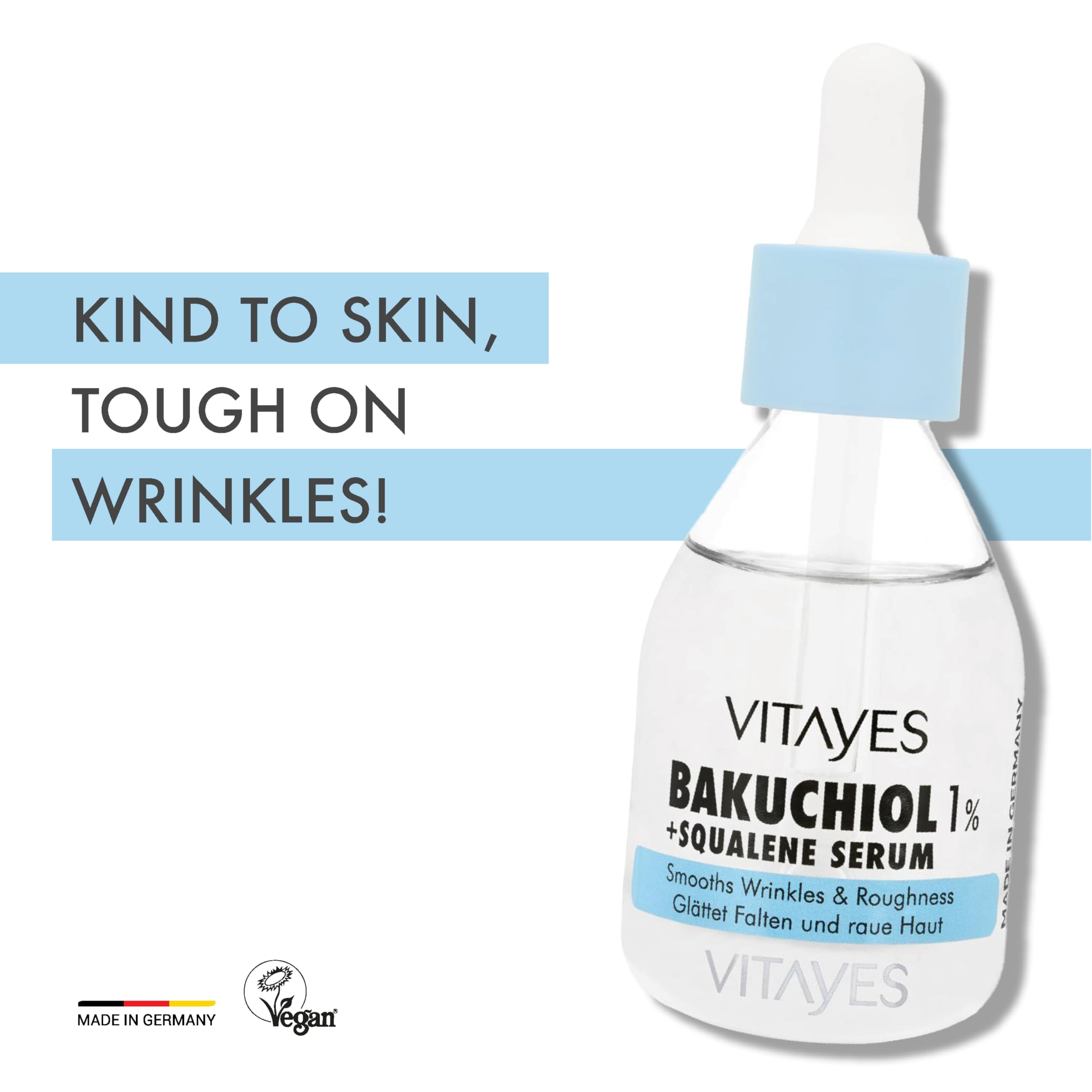 Vitayes 1% Bakuchiol Organic Retinol Serum, Natural Retinol Serum Alternative, Moisture, Skin Repair - Image 3