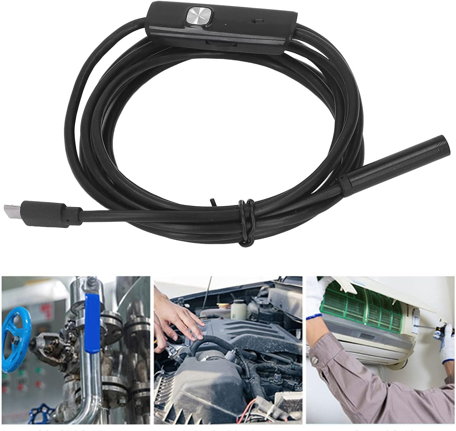 3 in 1 Android 7mm Endoscope Camera USB Inspection Camera 1M Length Endoscope 6 LED Endoscope IP67 Waterproof USB Inspection Camera for Android Mobile Phone Endoscope - Image 9 thumbnail