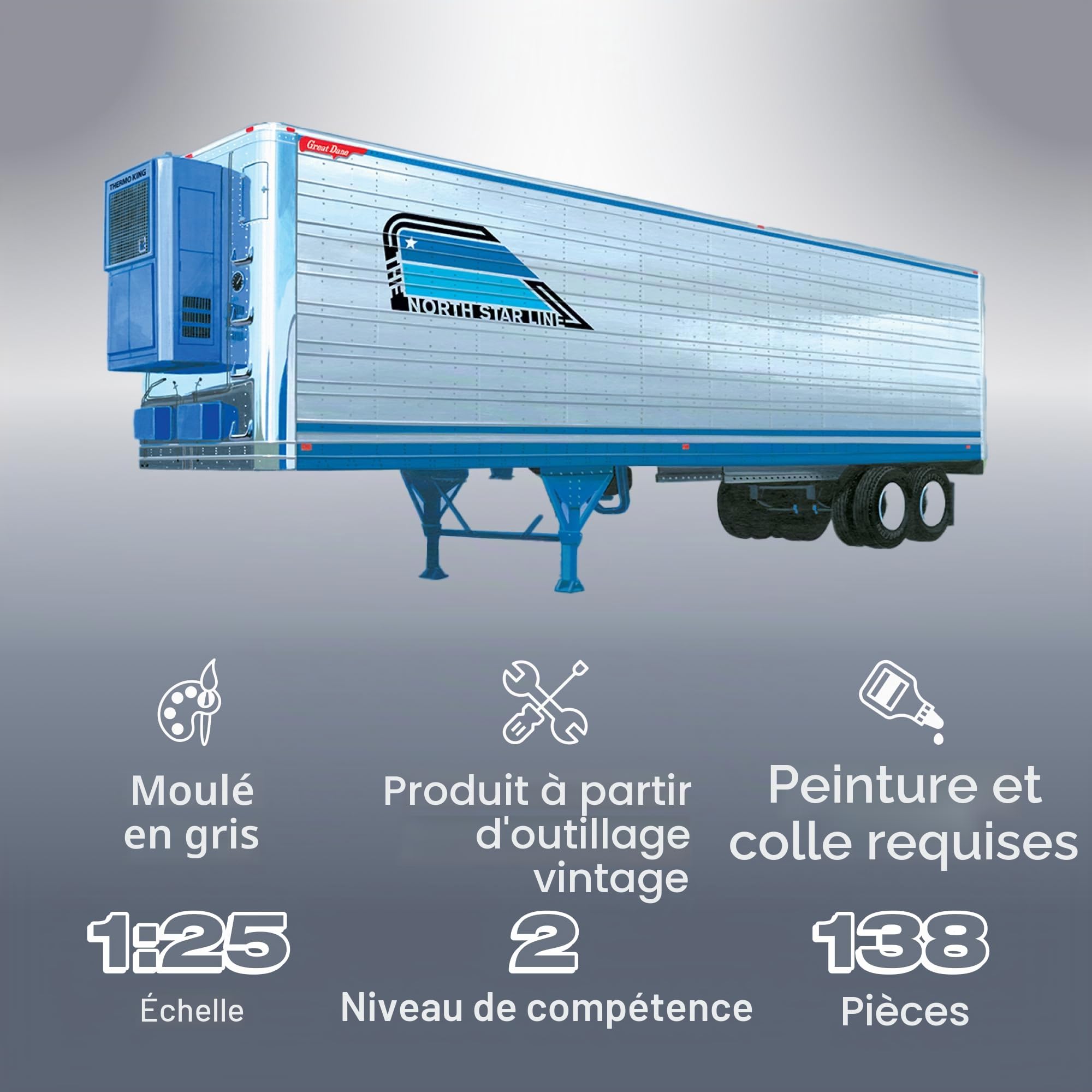AMT Great Dane 40' Reefer Trailer (Coors) Plastic Kit