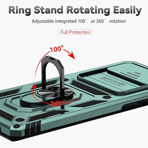 Miniatura 6 de Funda para Samsung Galaxy S10 con cubierta para lente de cámara, protector de pantalla HD, doble capa de grado militar a prueba de caídas, soporte