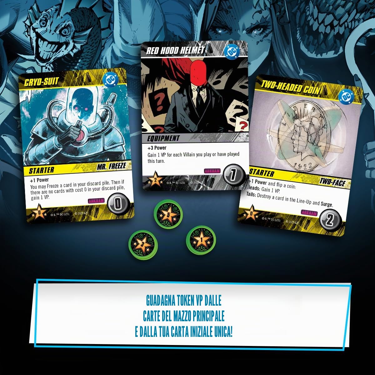 Cryptozoic | DC DBG Arkham Asylum | Gioco Di Carte Deck-Building Con Nuove Meccaniche E Contenuti Promo | 2-4 Giocatori | 60 Minuti