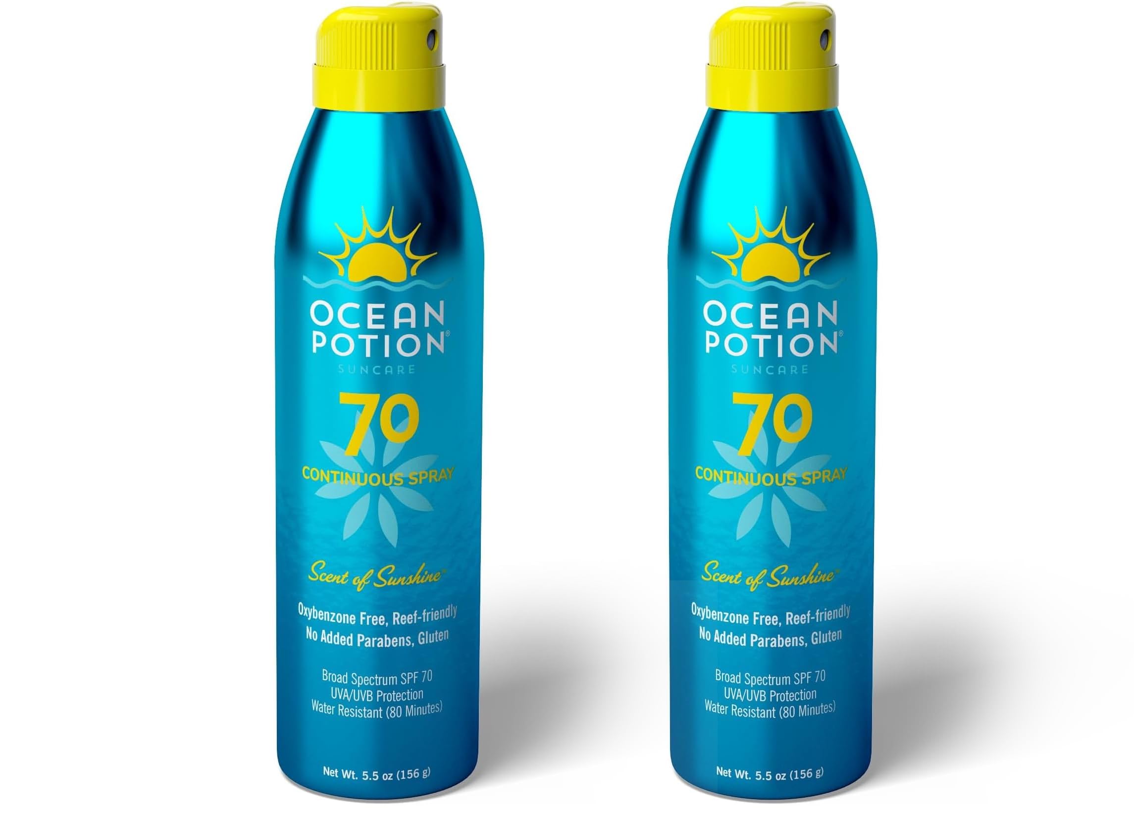 Ocean Potion Sunscreen Body Spray SPF 70 5 5oz C-Spray Pack of 2