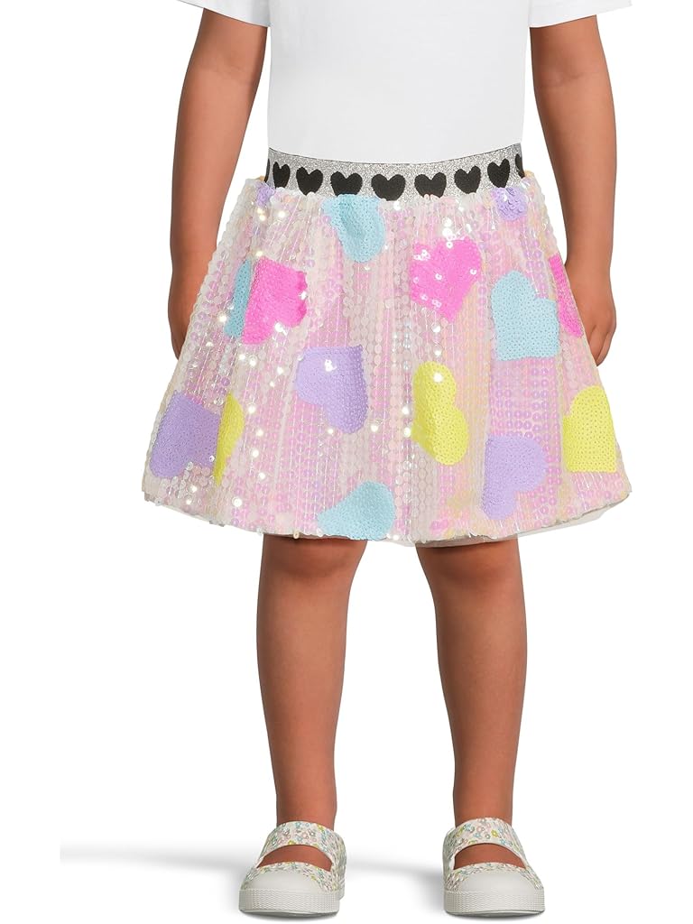 Pink Lola and The Boys Candy Hearts Sequin Skirt (Toddler/Little Kid/Big Kid)