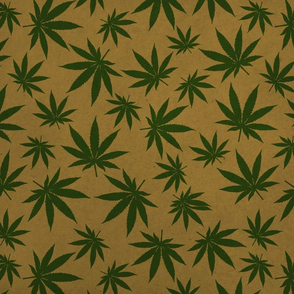 GRAPHICS & MORE Marijuana Pot Weed Leaf Pattern Premium Kraft Roll Gift Wrap Wrapping Paper
