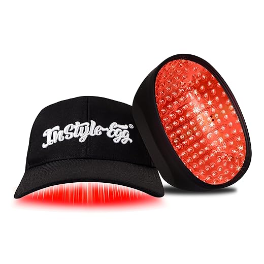 Instyle-Egg Laser Cap for Hair Growth with 80 Medical Grade Lasers, FDA Cleared Low Level Laser Therapy, Hair Regrowth System for Men and Women