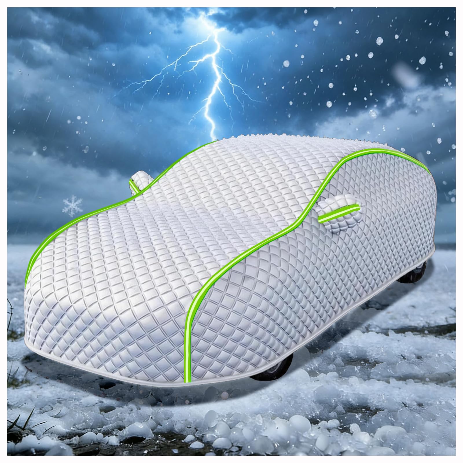 Telo Copriauto Antigrandine per MG3 Hybrid (2024-2026) Hatchback Hybrid,Telo Antigrandine per Auto,Copertura Auto Esterno Felpato Invernale Imbottita Protezione Completa Imbottito bg56d