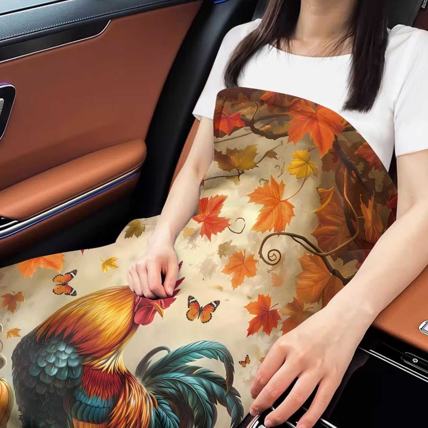 Fall Leaf Throw Blanket for Home Bedroom Lightweight Sofa Blankets Watching TV Couch Rooster Home Bedroom Decoration Fall Decorations for Couch Extra Large Size Thanksgiving Decor