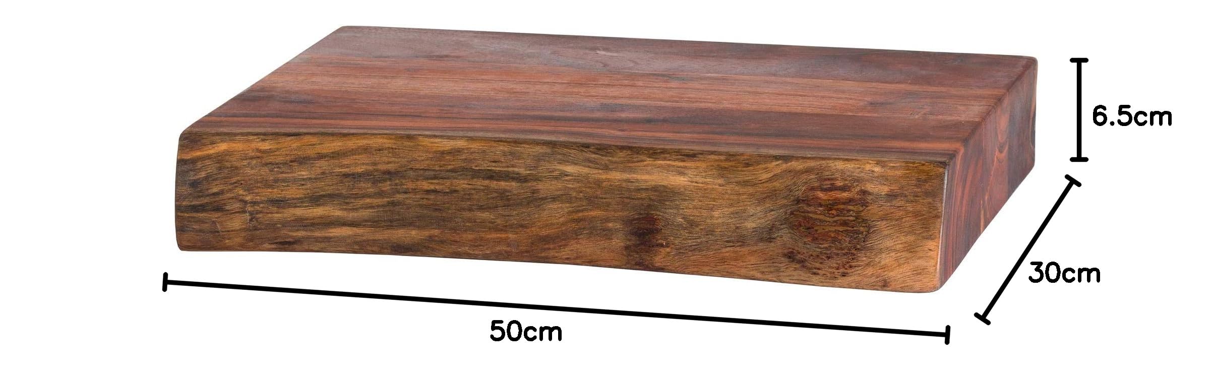 Tranche D'Acacia Live Edge 520x320x70 Mm - Brut Sèche Au Four - Plateau Table Artisanal - Neuf