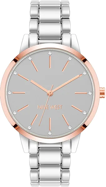 Nine West Women's Crystal Accented Bracelet Watch