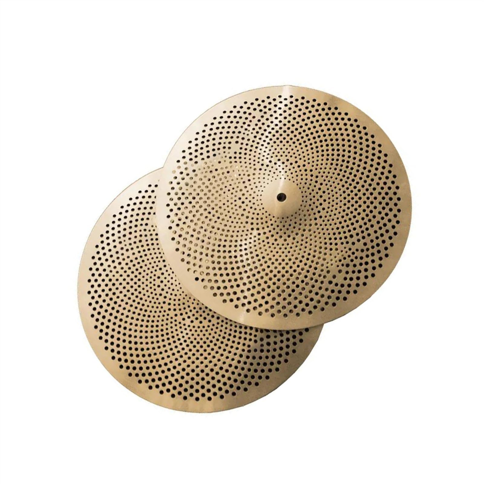 Professionelle Trommelbecken Goldenes Handgefertigtes Dämpferbecken, 2 Paar 14" Hi-Hat-Becken Für Üben Von Schlagzeugern