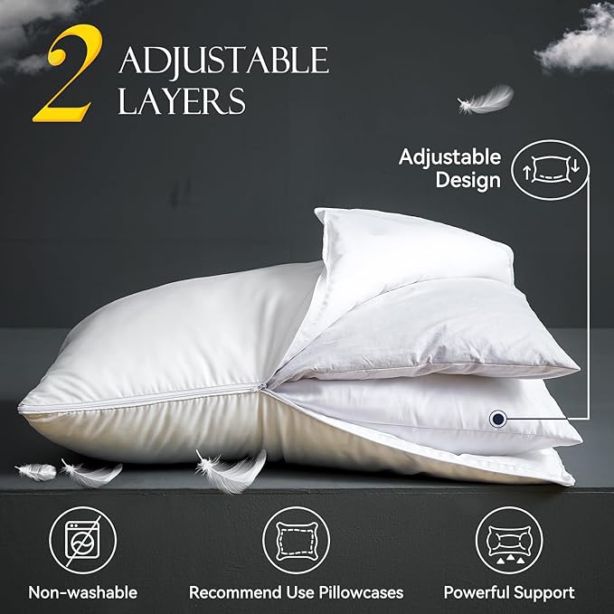 Almohada Pluma de Ganso Queen Ajustable miniatura 2