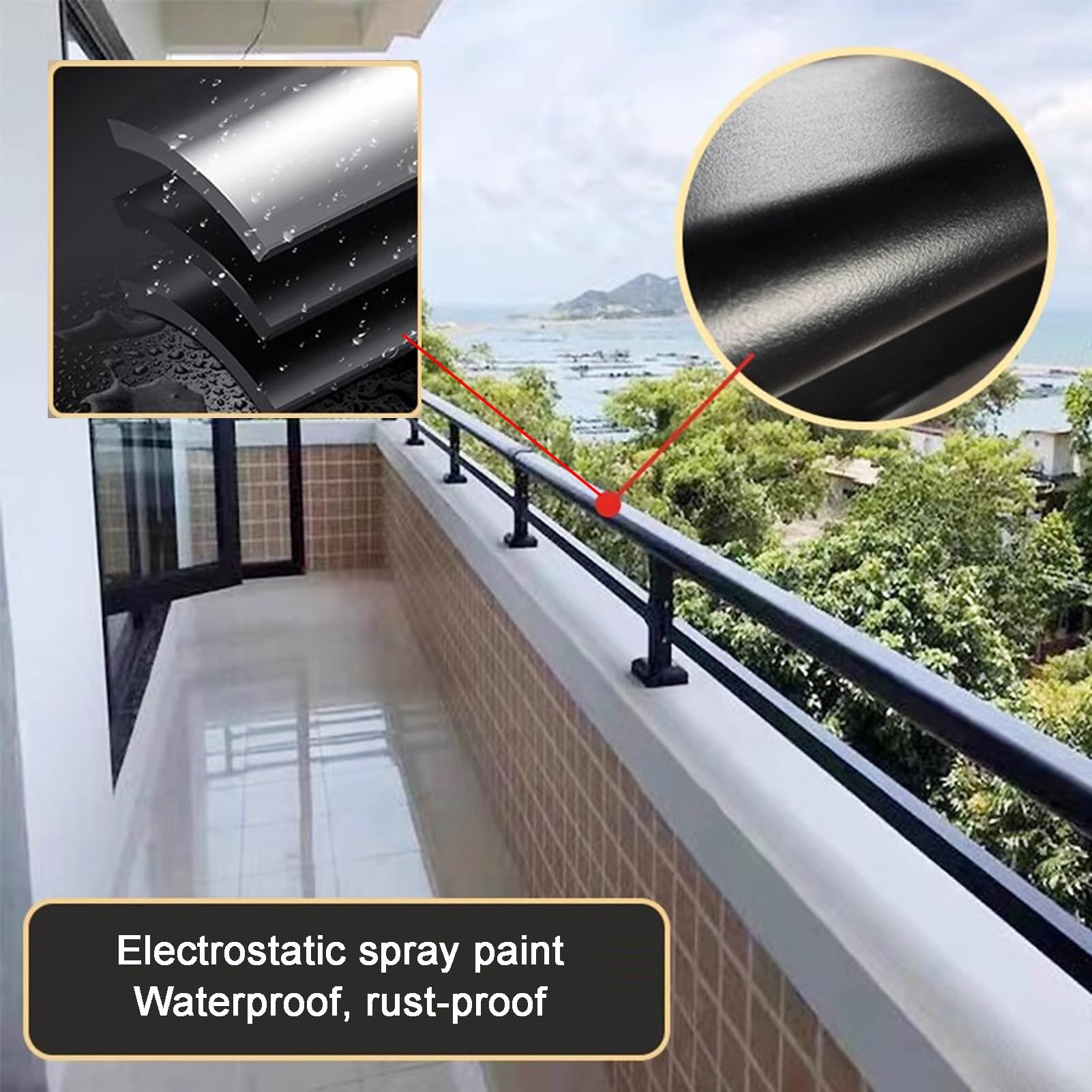 Kit di ringhiere piatte orizzontali – Estensione da parete per piscina temporanea, staccionata rialzata per la sicurezza di giardini e patio
