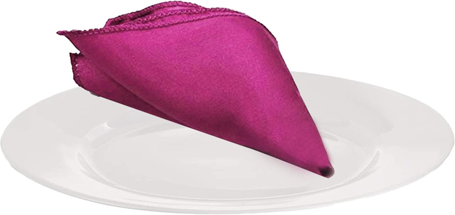 Satin Plain Square Handkerchief Handmade Napkin for Wedding Party Décor