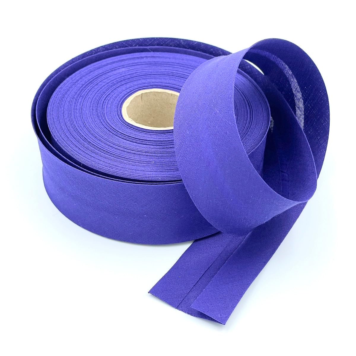 Craft Cult 40mm Wide Plain Bias Binding Tape - 25 Metre Roll (125 - Purple)