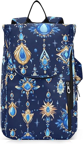 Tenni - Bolsa de raqueta de bádminton bonita y resistente con joyas brillantes azules y doradas, bolsa de gimnasio para mujeres, hombres,