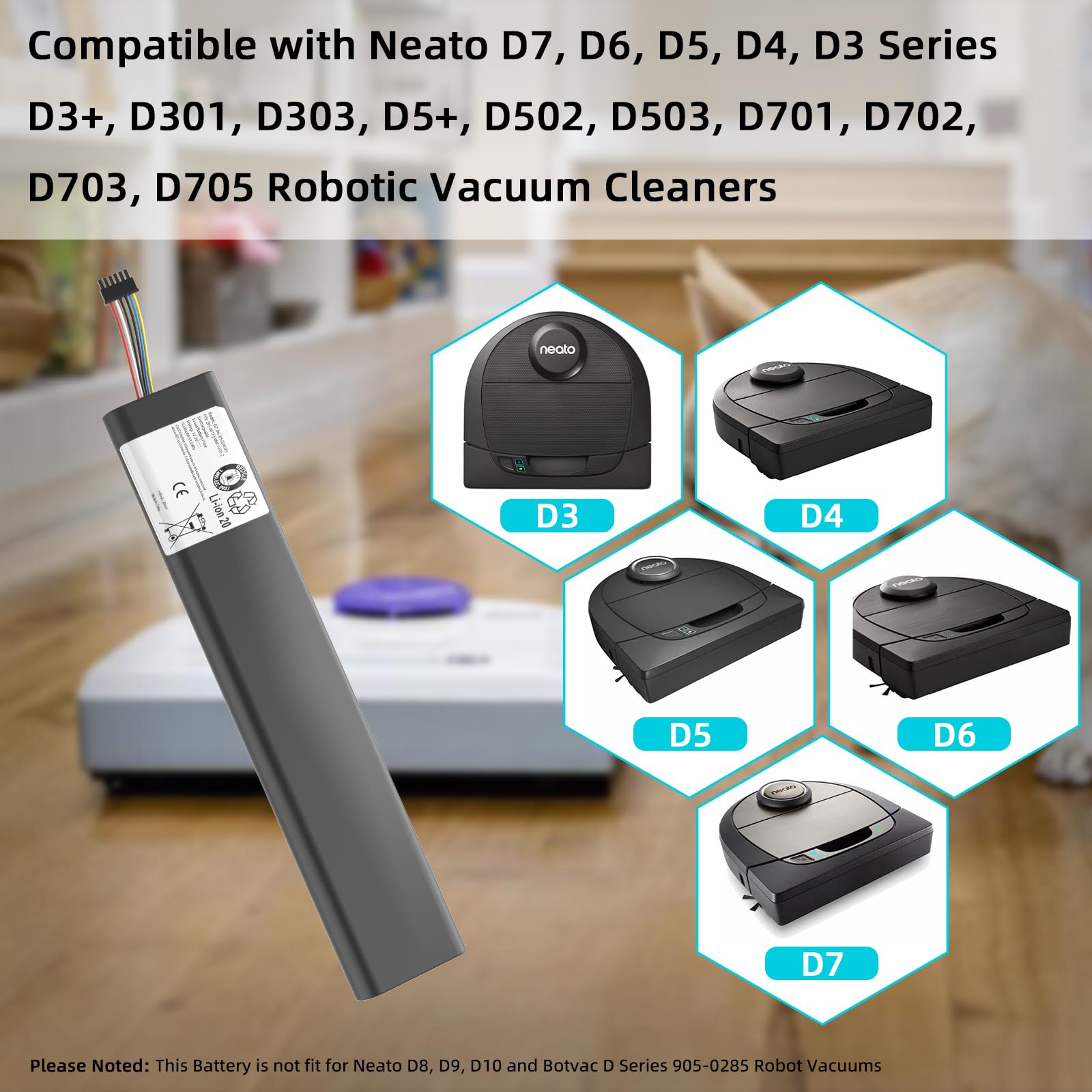 Caeron Sino Akku Für Neato Botvac Connected, Botvac Connected D3