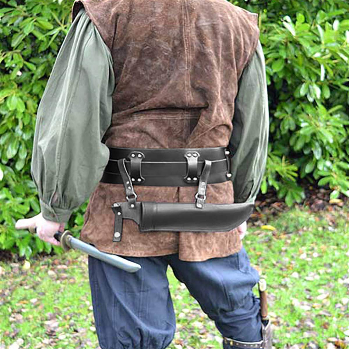 Étui De Sabre Dorsal Réglable En Cuir PU - Style Médiéval Renaissance - Pour Cosplay, Jeu De Rôle, Halloween