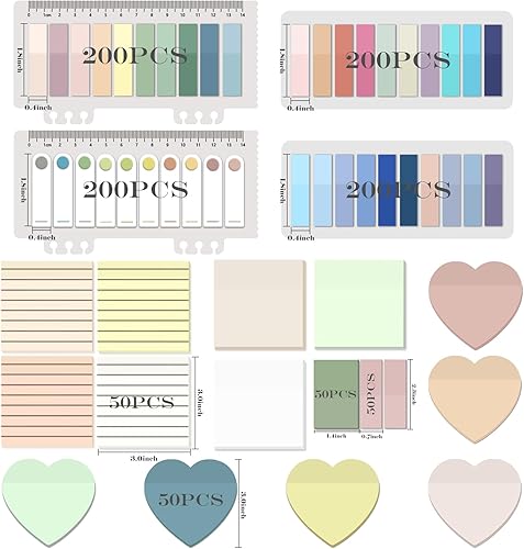 Miniatura 9 de BAYTORY 1700 hojas de notas adhesivas transparentes, transparentes, impermeables, 3 x 3 pulgadas, bloc de notas transparente, pestañas de índice