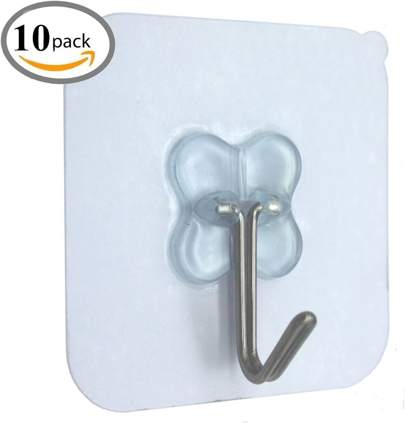Foxtop Multi-Purpose Utility Hook, Heavy Duty Wall Mounting Photo Frame Hooks for Picture Photo Frame Mirror (Plastic, 10Pack)