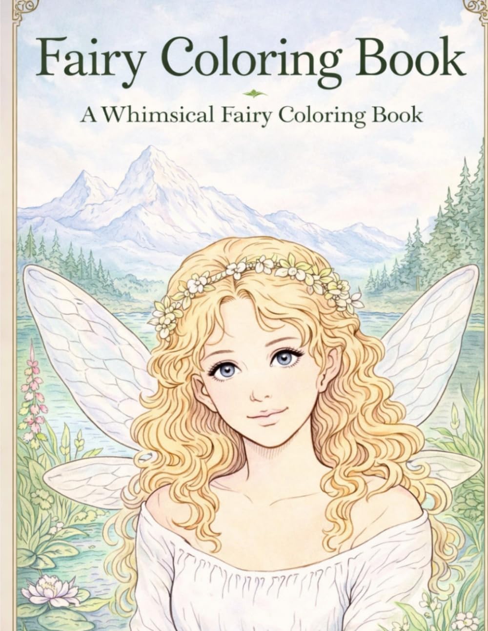 Fairy Coloring Book: A Whimsical Collection of Enchanting Fairies, Woodland Scenes, and Magical Creatures for Relaxation and Creativity (Fantasy Coloring Books)