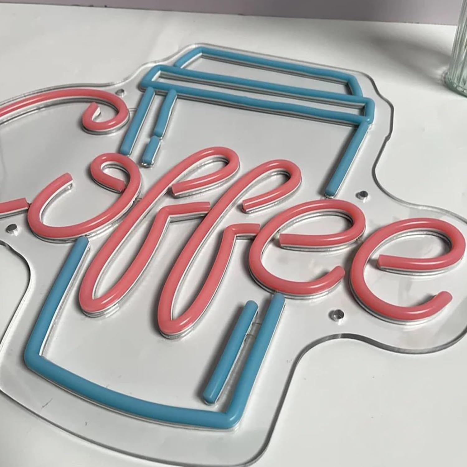 Coffee Neon Sign 16 inches USB Powered LED Coffee Light Up Sign for Coffee Bar Neon Signs Wall Decor for Coffee Club, Party, Man Cave Gifts